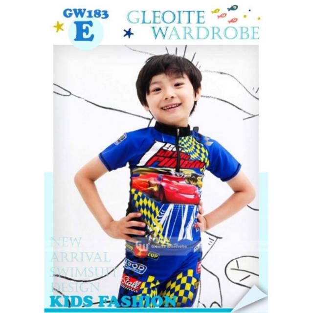 Baju renang cars mcqueen Gw 183 E