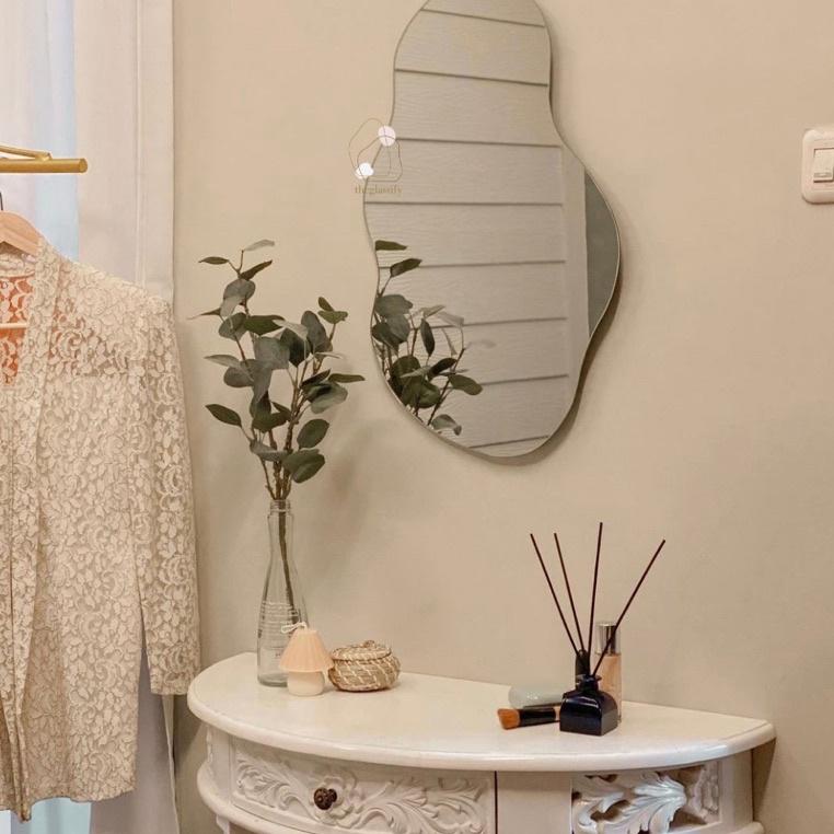 NGA.26Au22ᴵ • Kaca Cermin Dinding Aesthetic ESME / Kaca Kamar Mandi ESME / Cermin Dinding ESME / Aes