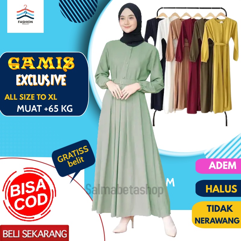 Gamis Terbaru 2021 Baju gamis Remaja Modern Kekinian Polos Hitam