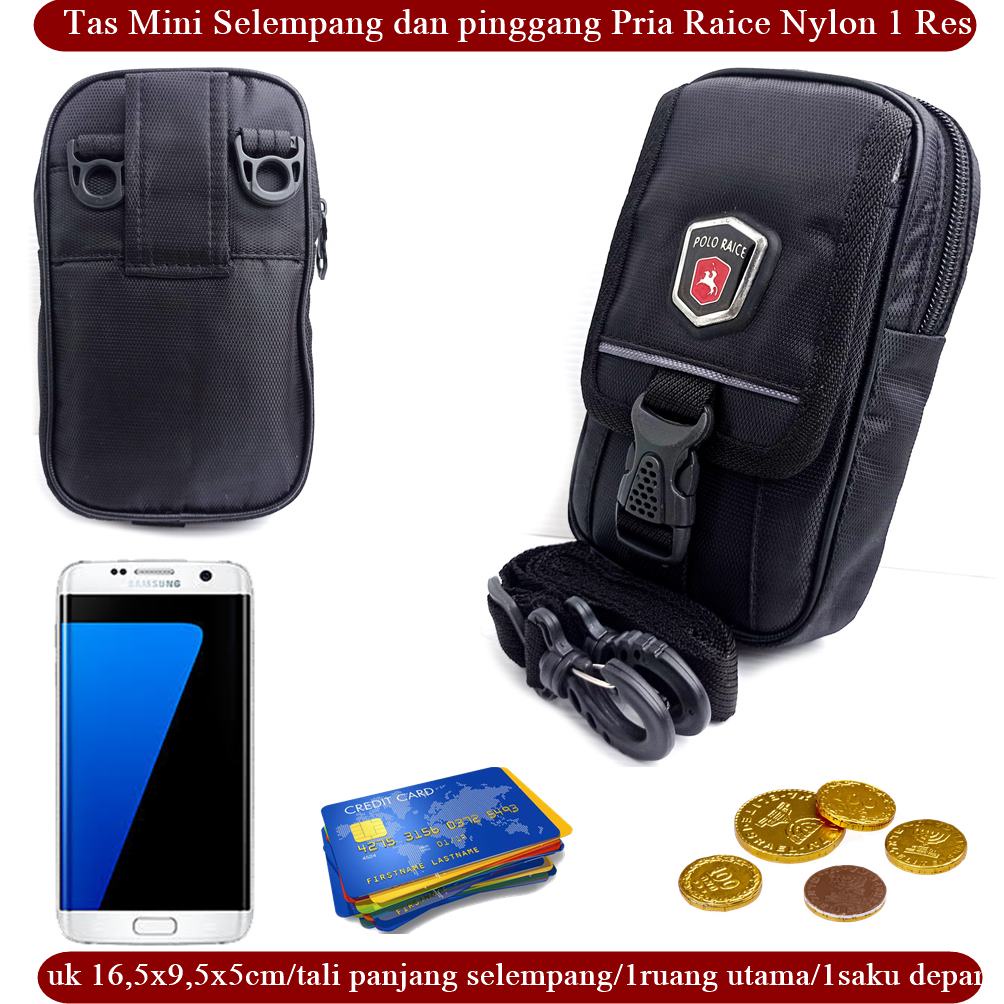 Dompet hp Nylon selempang Pinggang tas RC Singgle
