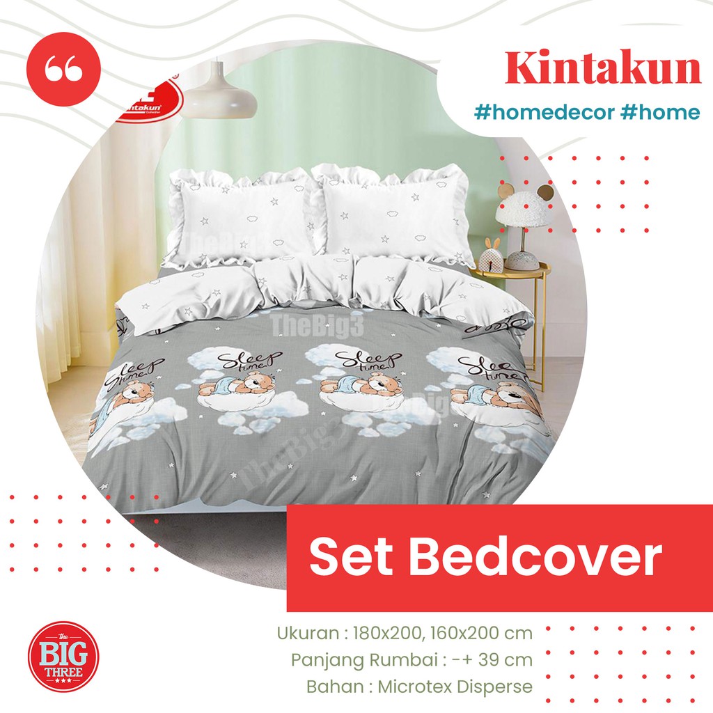 KINTAKUN Bedcover + Sprei Rumbai 180x200 / 160x200 - Candramawa Citra Damara Gemi Gian Gista Kirana Kartika Nurmala Rena Aalborg Unicorn Spongebob Puzzle Danielle Wana Lopika BC 180 160 RUMBAI TBT