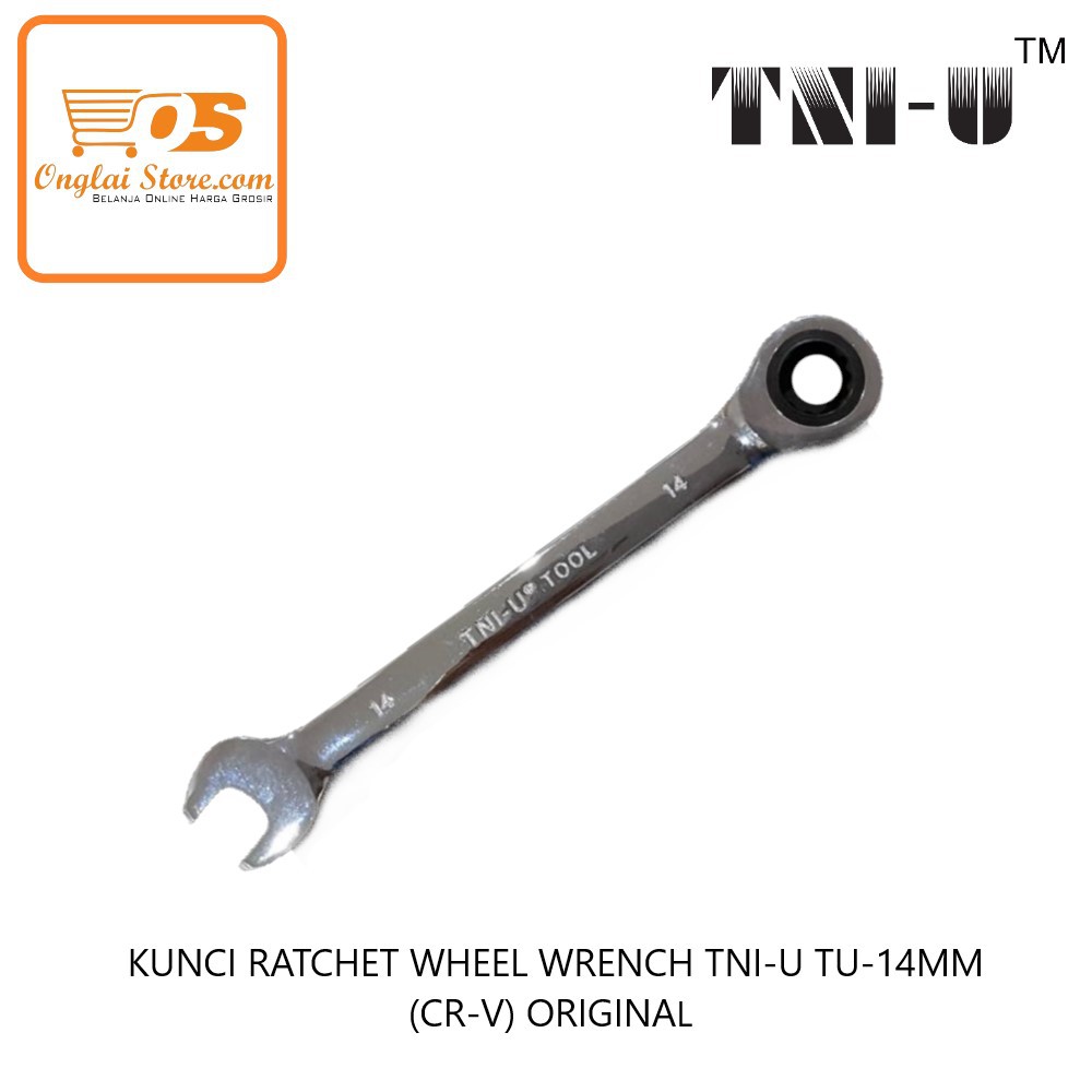 KUNCI RATCHET WHEEL WRENCH TNI-U TU-14MM (CR-V) ORIGINAL 棘轮扳手  (HARGA SPESIAL)