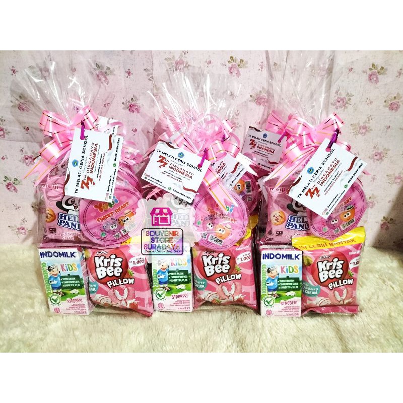 Mini snack Hemat || Snack ultah serba pink || Paket ultah anak || Bingkisan snack ultah murah