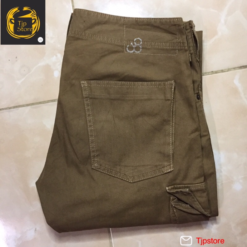 Celana Jeans Denim Second  Chino Bekas Branded Pl Johnbull Kargo Size 34