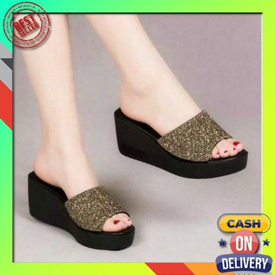 Sofiya Original 100% Import A7988 37-Sendal Jepit Wedges Wanita Terbaru Wedges Sedang Casual Kekinia