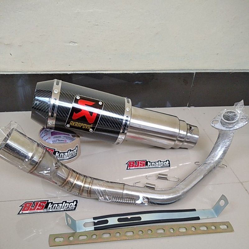 Knalpot akrapovic Nmax Aerox 155 Vario Beat street Scoopy new Xride mio soul Adv pcx Genio-Carbon -scoopy 2021+