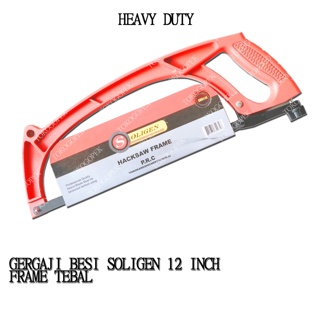 SOLIGEN GERGAJI BESI 12'' HEAVY DUTY - FRAME TEBAL