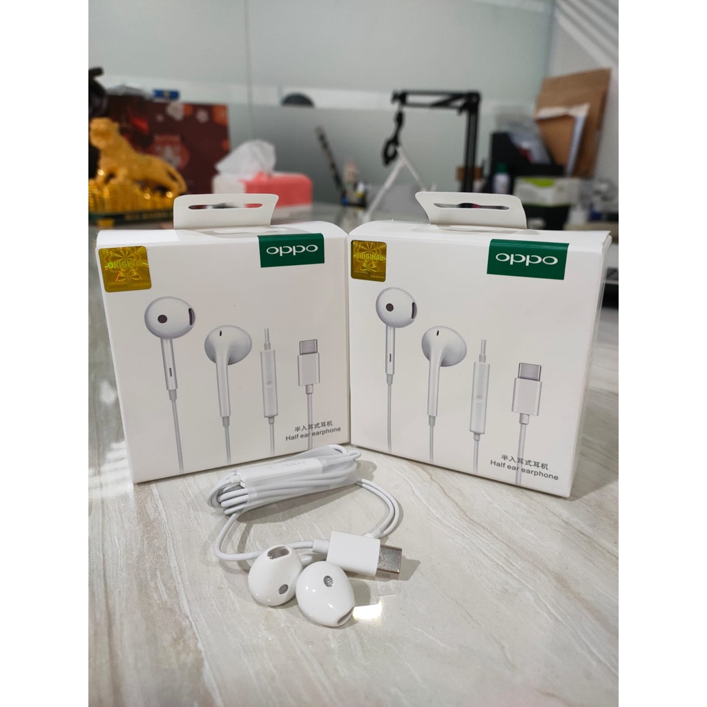 Handfree Oppo Find X R17 Pro Original Oppo Find X Connector Type C Headset Oppo HF Oppo