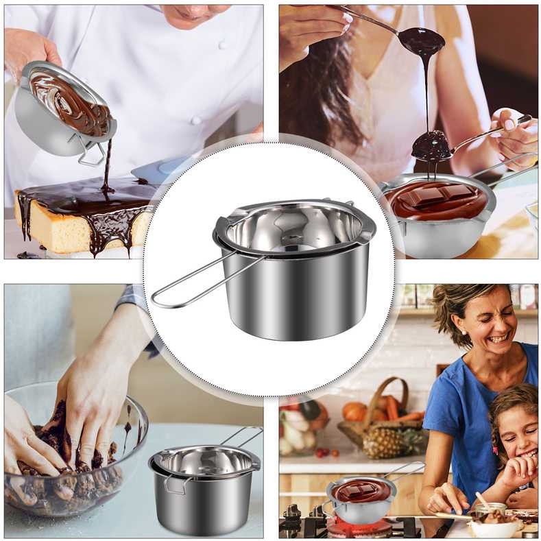 Panci Memasak Leleh Keju Coklat Set Melting Pot Stainless 400ml