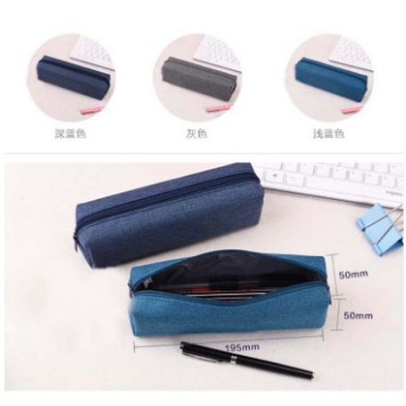 

Dompet Pencil Denim Tempat pensil kosmetik