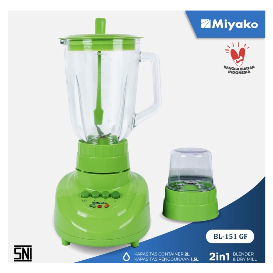 Blender Plastik 1,5 liter 2in1 - Miyako BL 151 gf