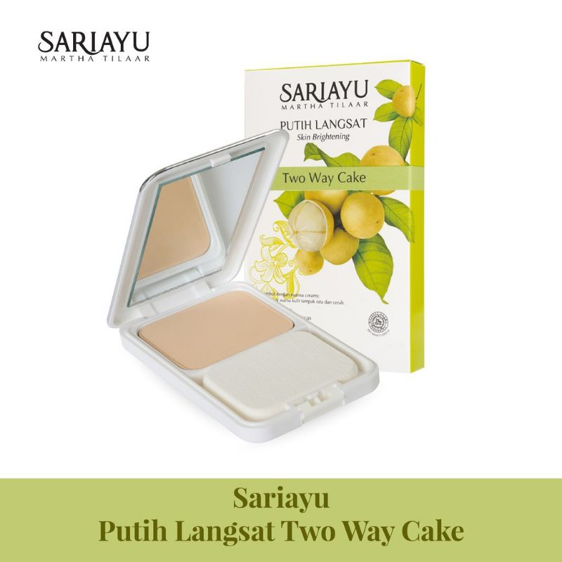 Sariayu Two Way Cake &amp; Refil Two Way Cake Putih Langsat