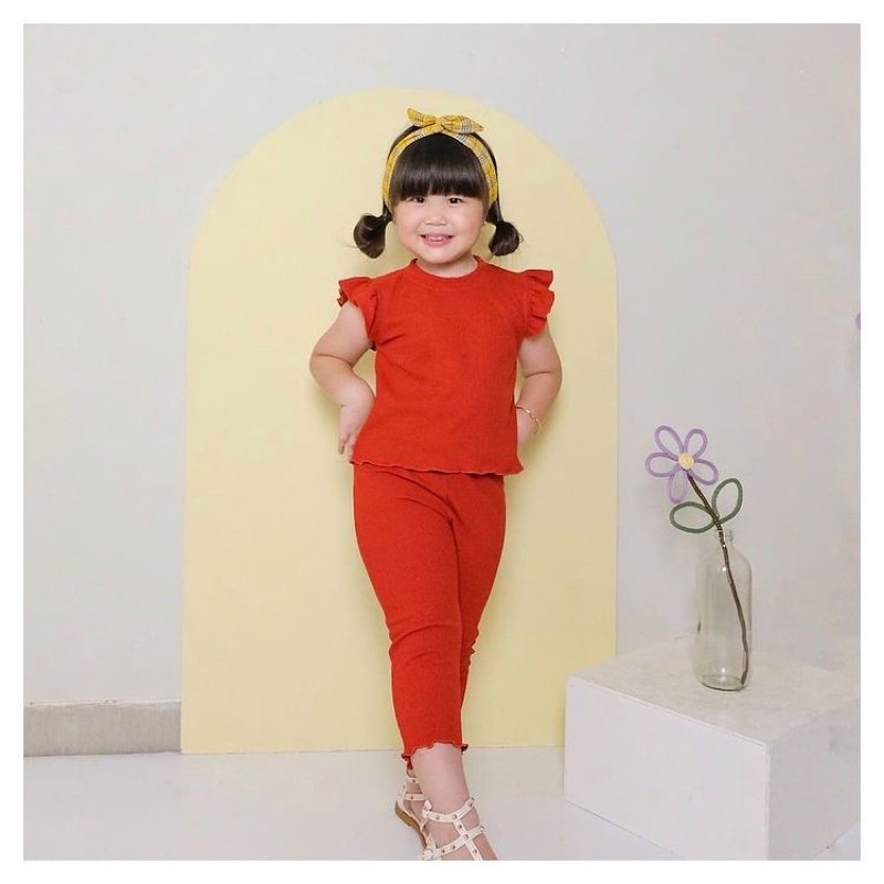 Setelan Anak Nina 4-10 Tahun Pineapple Kids Original Kaos Super Premium Baju Anak Perempuan