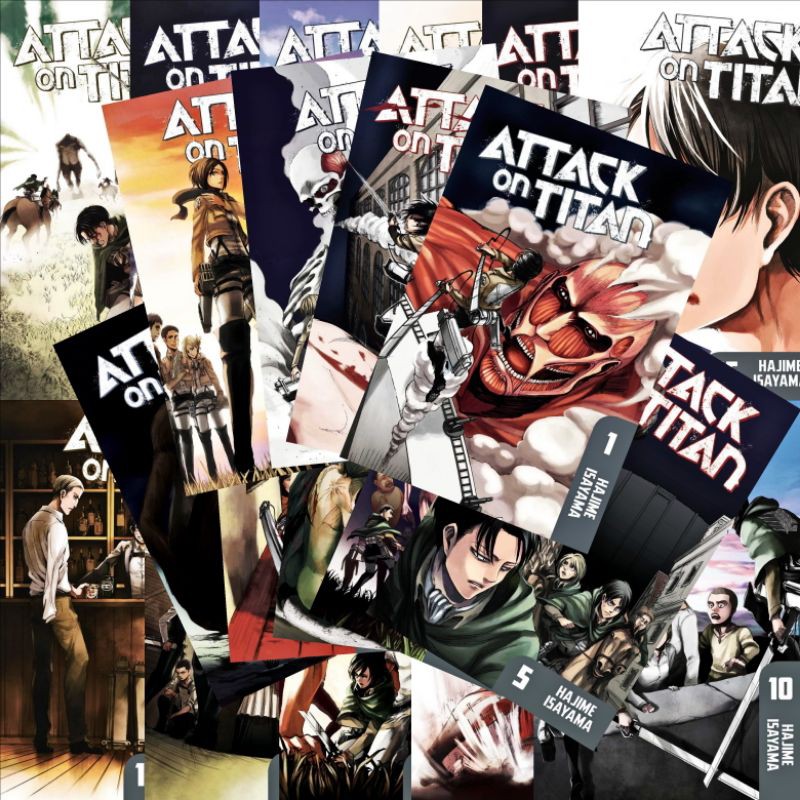 

POSTER PREMIUM COVER COMIC MANGA ATTACK ON TITAN A5, A4 LENGKAP - A5