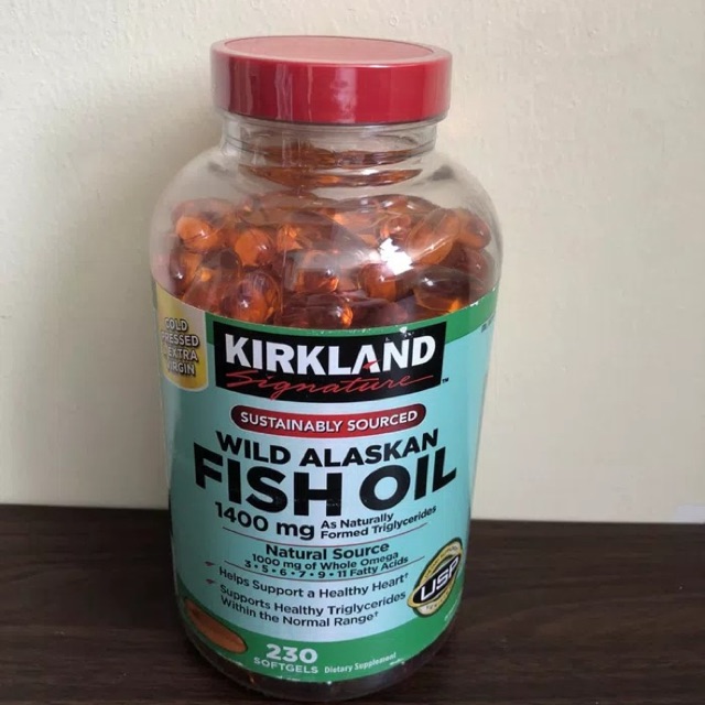Kirkland signature wild alaskan salmon fish oil 230 sg minyak ikan omega 3 premium