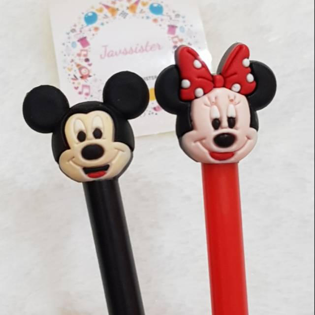 

New mickey minnie gel pen (sepasang)
