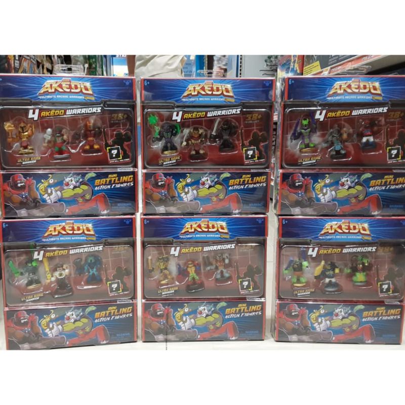 Sale Mainan: Akedo Ultimate Arcade Warriors 4 Akedo Warriors Mini Battling Action Figure Original
