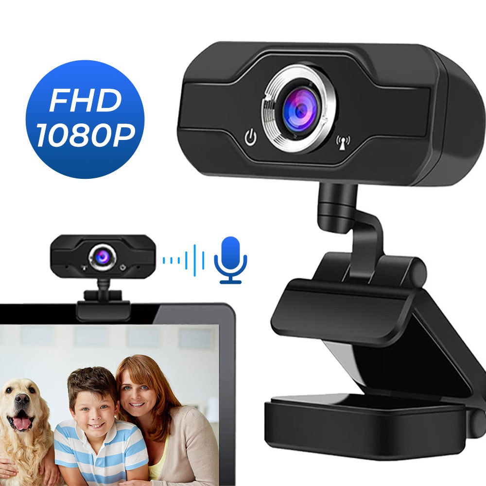 【COD】1080P USB Webcam Kamera With Microphone Full HD Bisa Berputar 360 derajat Web Camera Meeting Camera for PC Computer Desktop