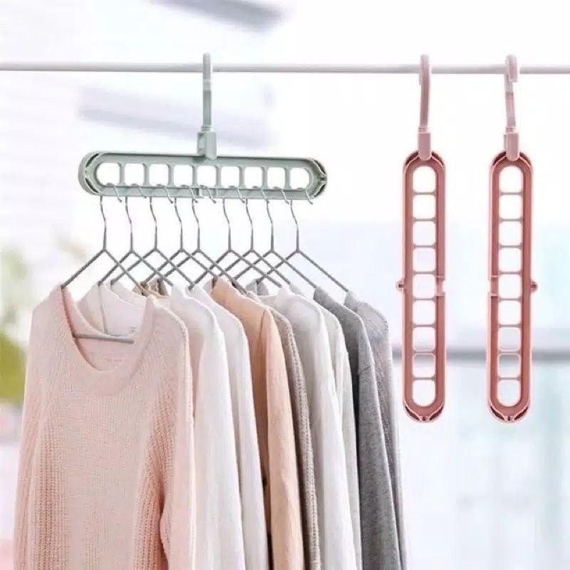 COD Magic Folding Hanger Gantungan Baju Instan Jemuran Baju Multifungsi