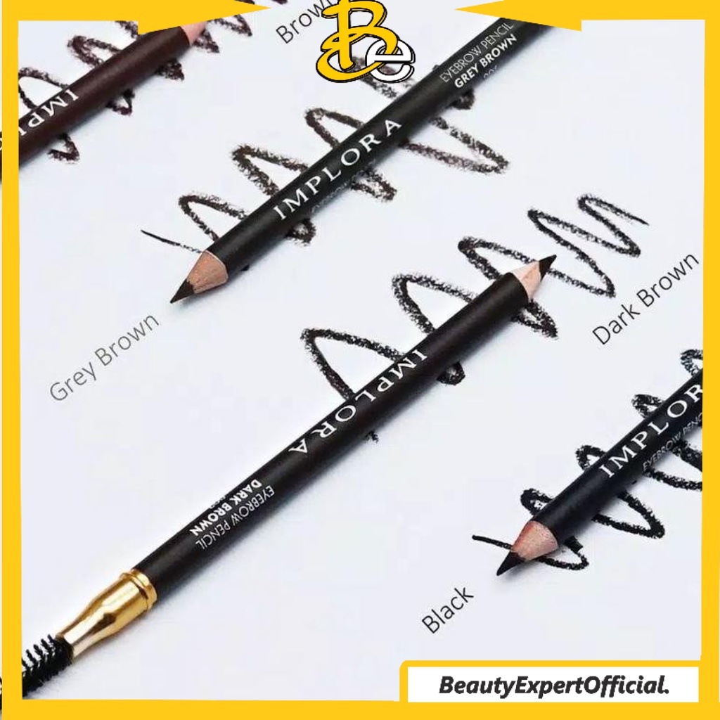 ⭐️ Beauty Expert ⭐️ IMPLORA Eye Brow Pencil 2 IN 1 ( PENSIL + SERUTAN + SIKAT ) ORIGINAL BPOM / 2IN1