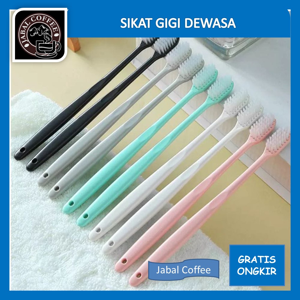 Toothbrush Double Care Sensitive Warna / Sikat Gigi Dewasa 1 Set 10 Pcs / Sikat Gigi Bulu Halus