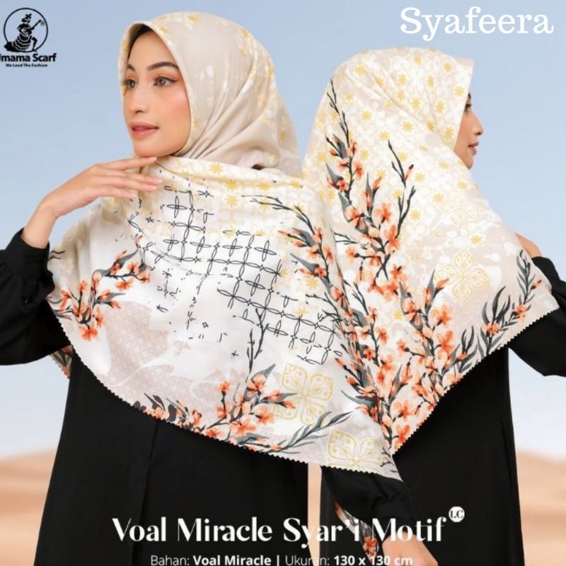 [BISA COD] HIJAB SEGIEMPAT SYARI MOTIF VOAL UMAMA PREMIUM JILBAB PREMIUM SCARF MIRACLE PRINT KANTORAN FORMAL DAILY KERUDUNG HIJAB VOAL MIRACLE SYARI MOTIF