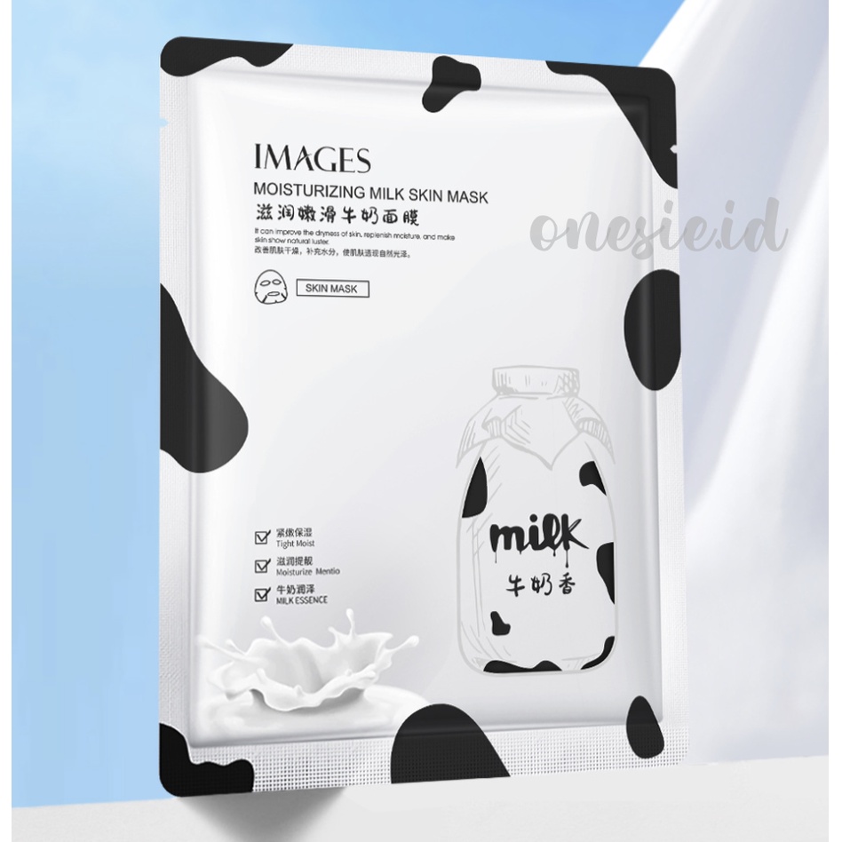 IMAGES Cows Milk Facial Sheet Mask Masker Wajah Susu EM008