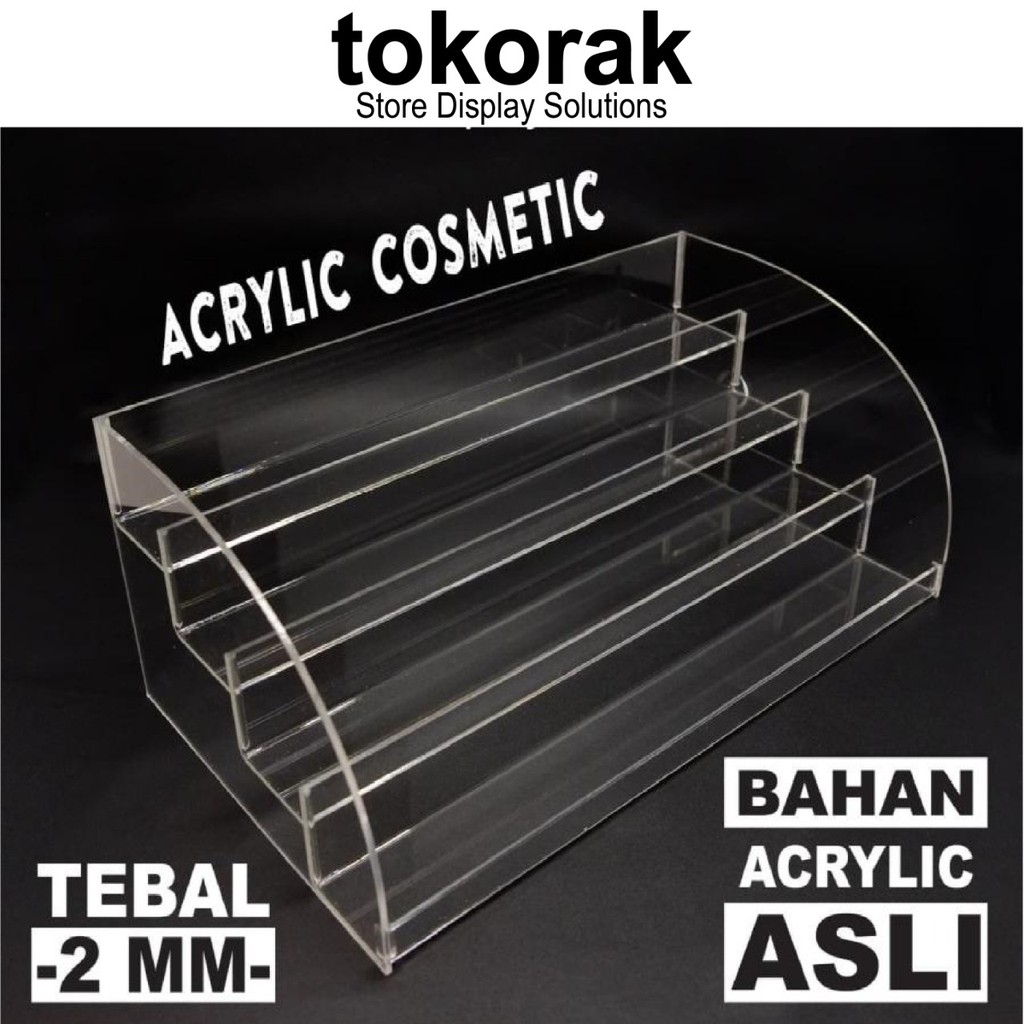 ACRYLIC COSMETIC AKRILIK MIKA TEMPAT LIPSTIK MAKEUP KUTEK ORGANIZER