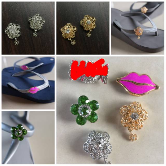 Pin kw sandal popits sepasang