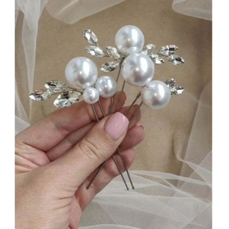 3 pcs/set tusuk konde mutiara big pearl hairpin