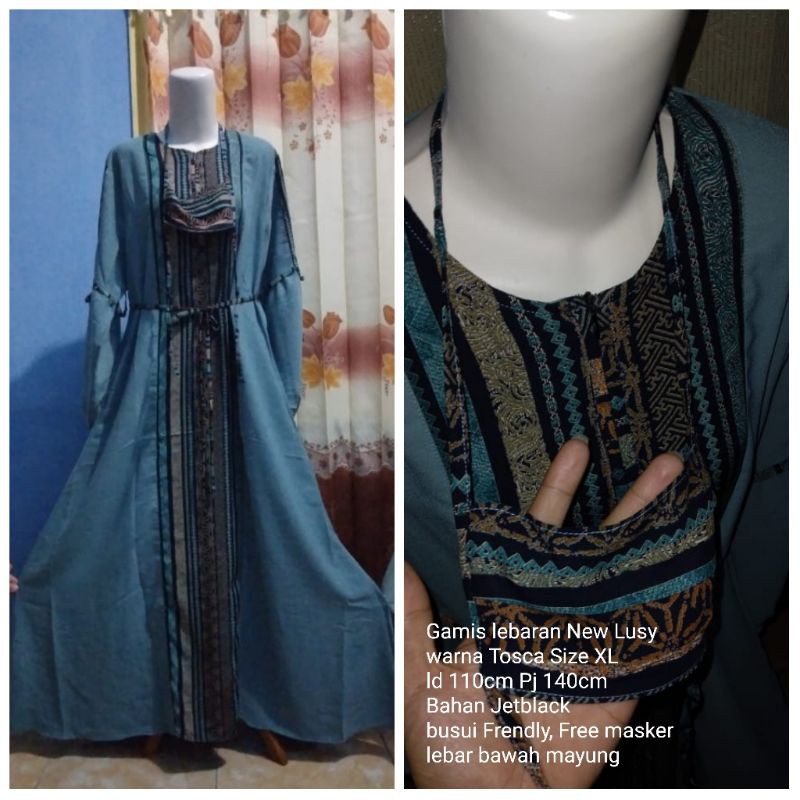 ABAYA MUSLIM WANITA /  NEW LUSY TOSCA XL / ABAYA WANITA MUSLIM