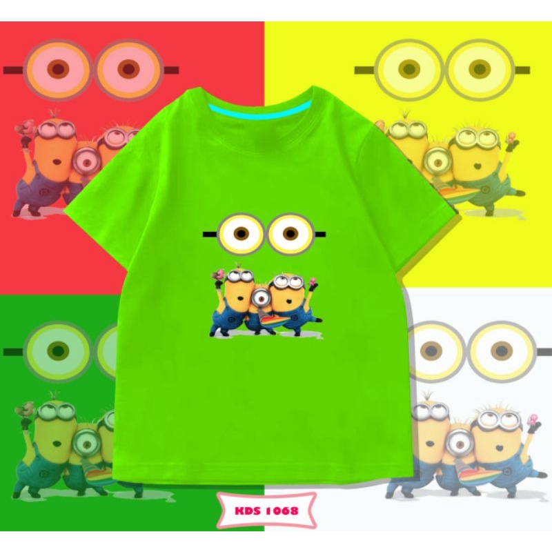 KAOS ANAK MINION LAKI-LAKI&amp;PEREMPUAN/KAOS ANAK MINION COTTON 24S ANTIBAKTERIAL