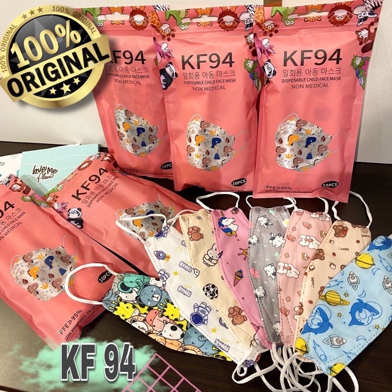 MASKER KF94 ANAK MOTIF / KF94 ANAK GAMBAR 4PLY (10pcs)