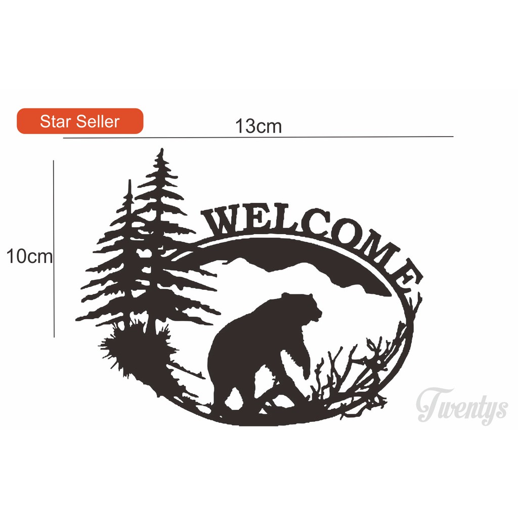 

STIKER WELCOME BEAR CUTTING STICKER VINYL DECAL