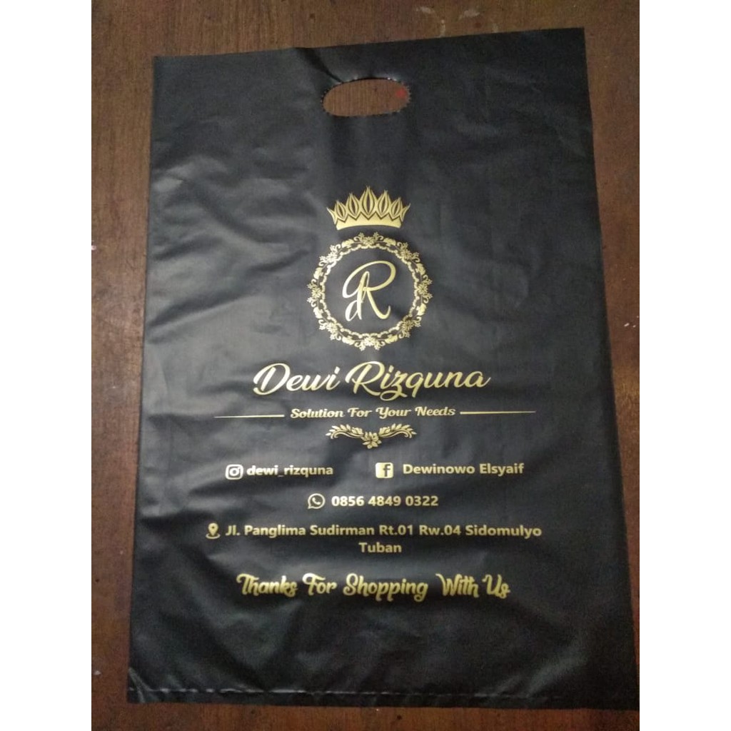 Plastik Sablon HD Plong Uk 30x40 Free Desain  (Harga per 1pcs) Plastik Sablon Plastik / Plastik packing / plastik