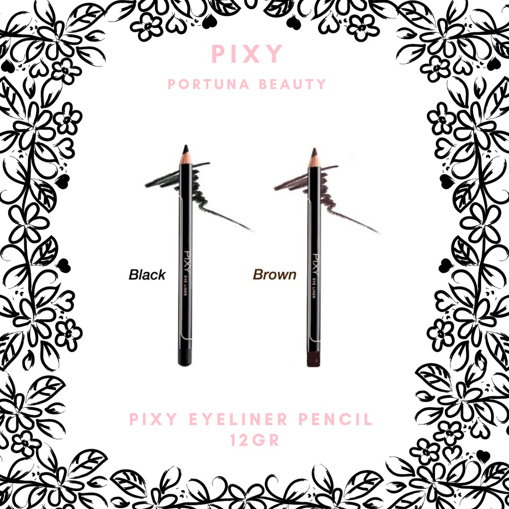 PIXY EYELINER PENCIL 12GR (PENSIL UNTUK KELOPAK MATA WARNA HITAM / COKLAT)