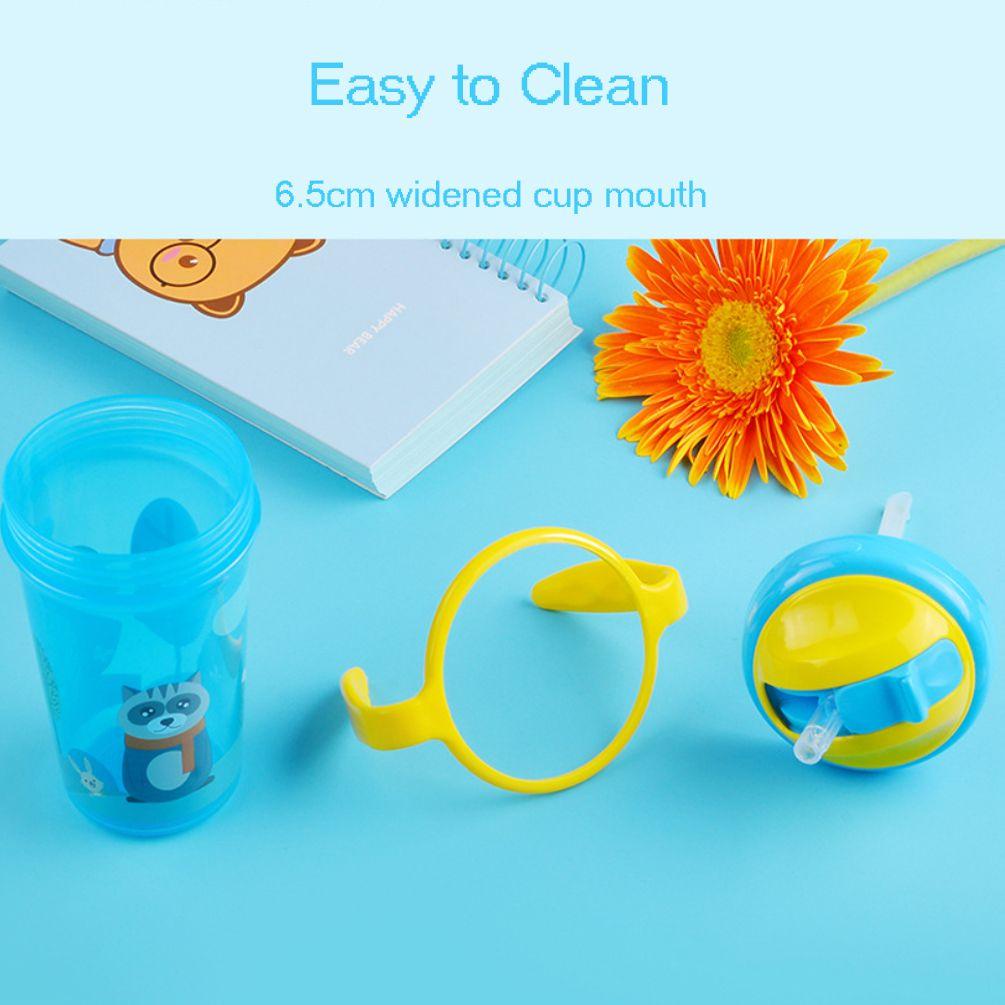 Solighter 300ML Toddler Water Cup Portable Lucu Anti Bocor Anti Jatuh Gelas Minum