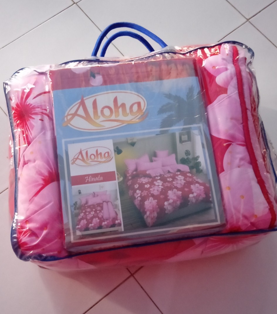 Bed Cover Aloha King Flat Ukuran 180× 200 Cm