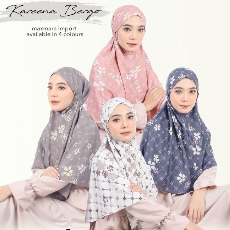 KAREENA BERGO / Bergo maxmara motif bunga sakura
