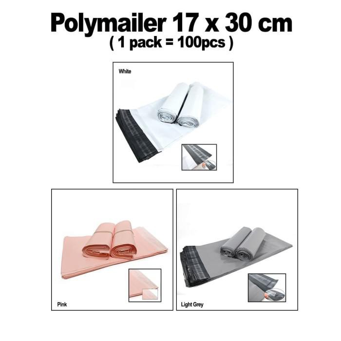 

17 X 30Cm Polymailer Polybag Kantong Amplop Plastik Packing (Isi 100) - Putih Matte
