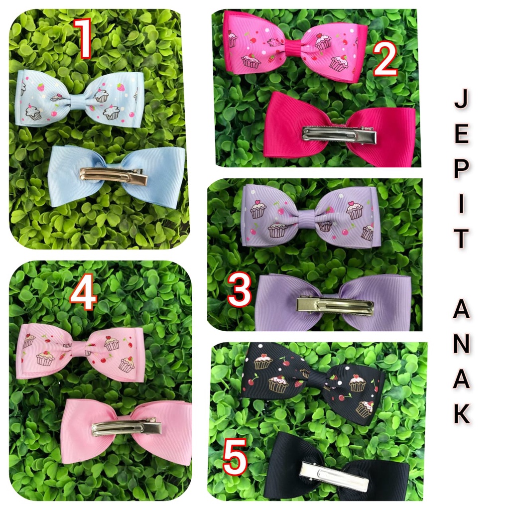 BANDO LILIT + PITA MOTIF CUP CAKE | JEPIT ANAK | BANDO ANAK | APLIKASI PITA | PITA SIAP PAKAI