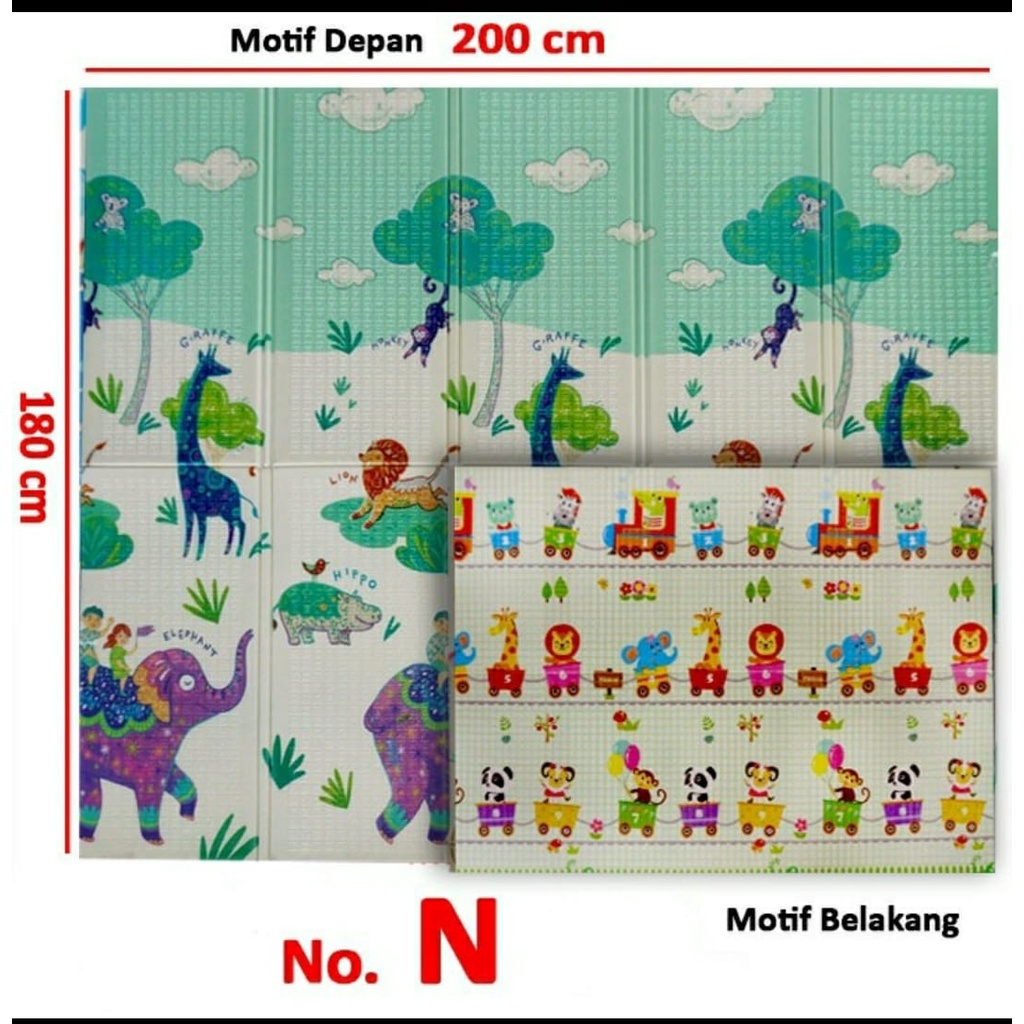 SPEEDS Karpet Lipat Playmat Bayi Karpet Bayi 180x200 cm Matras Bayi Playmat Foam Lipat