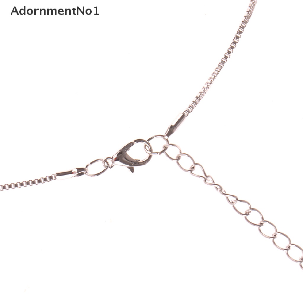 (AdornmentNo1) 1 PC Kalung Rantai Dengan Liontin Bulan + Jamur Bahan Metal Gaya punk Retro Untuk Wanita