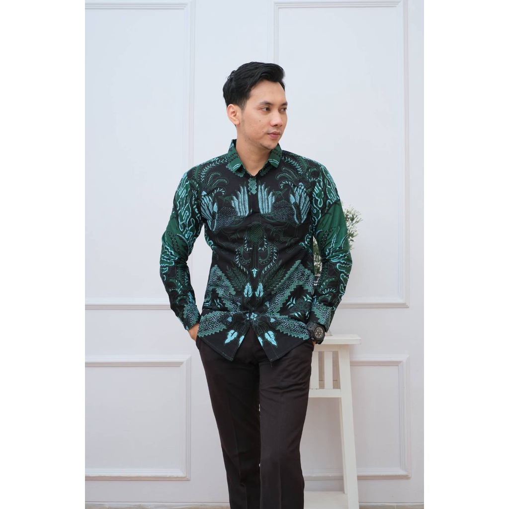 Batik pria modern slimfit Baju Batik Pria Lengan Panjang slim fit baju batik Slimfit pria premium baju seragam BATIK KERTOJOYO KJ016 kemeja batik pria lengan panjang full furing baju batik alisan pria Kemeja batik slim fit pria batik premium batik solo