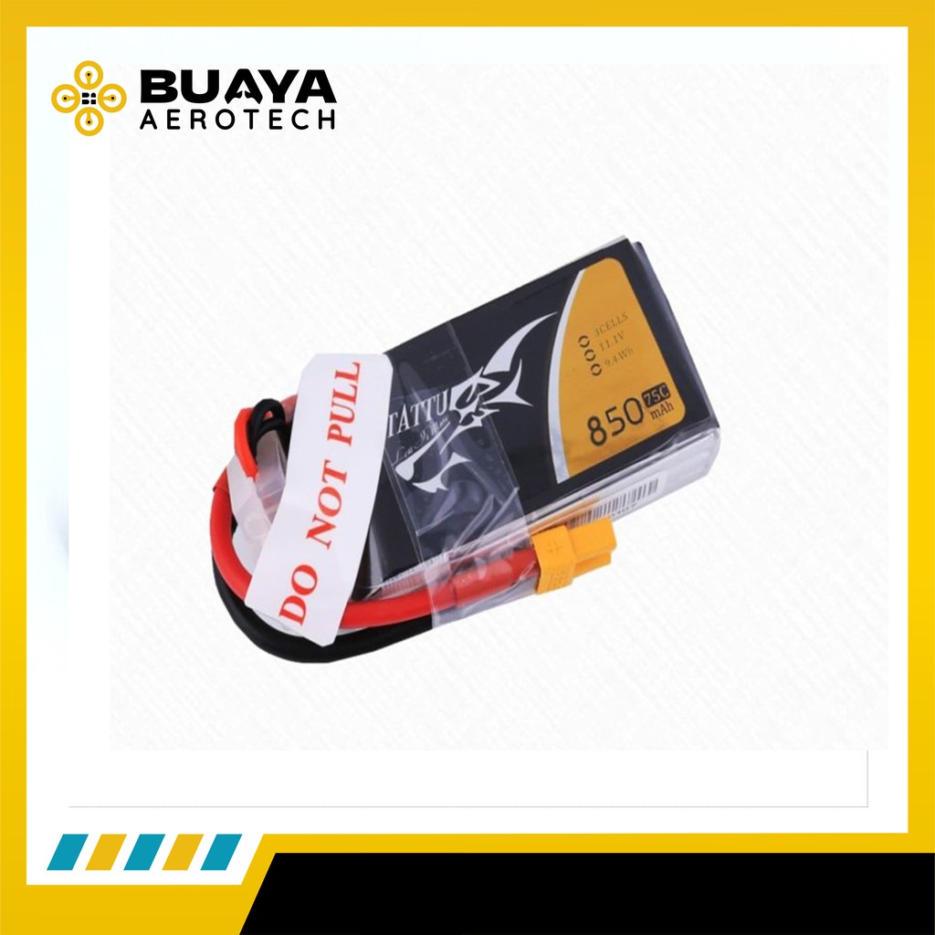Bateria de tattu lipo 11.1v 850mah lipo 3s 75c rc com xt30 plug baterias para fpv 180 150