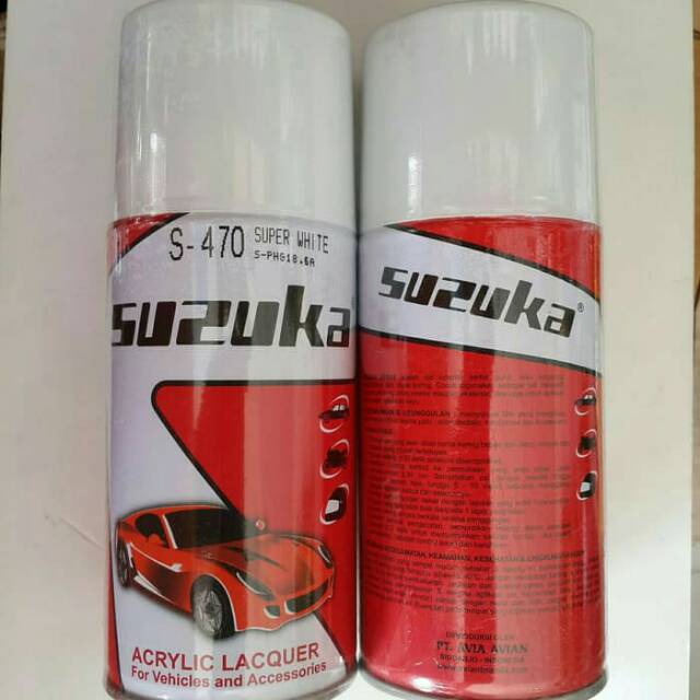  CAT  SEMPROT PILOX SPRAY SUZUKA  SUPER WHITE Shopee 