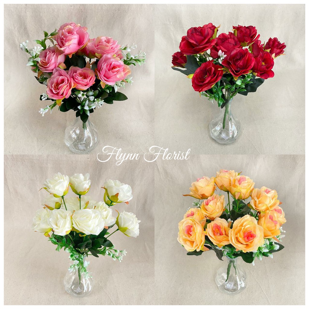 Bunga Mawar Rose Mini (satuan) Bunga Artificial / Bunga Plastik / Bunga Dekorasi / Pernikahan-1