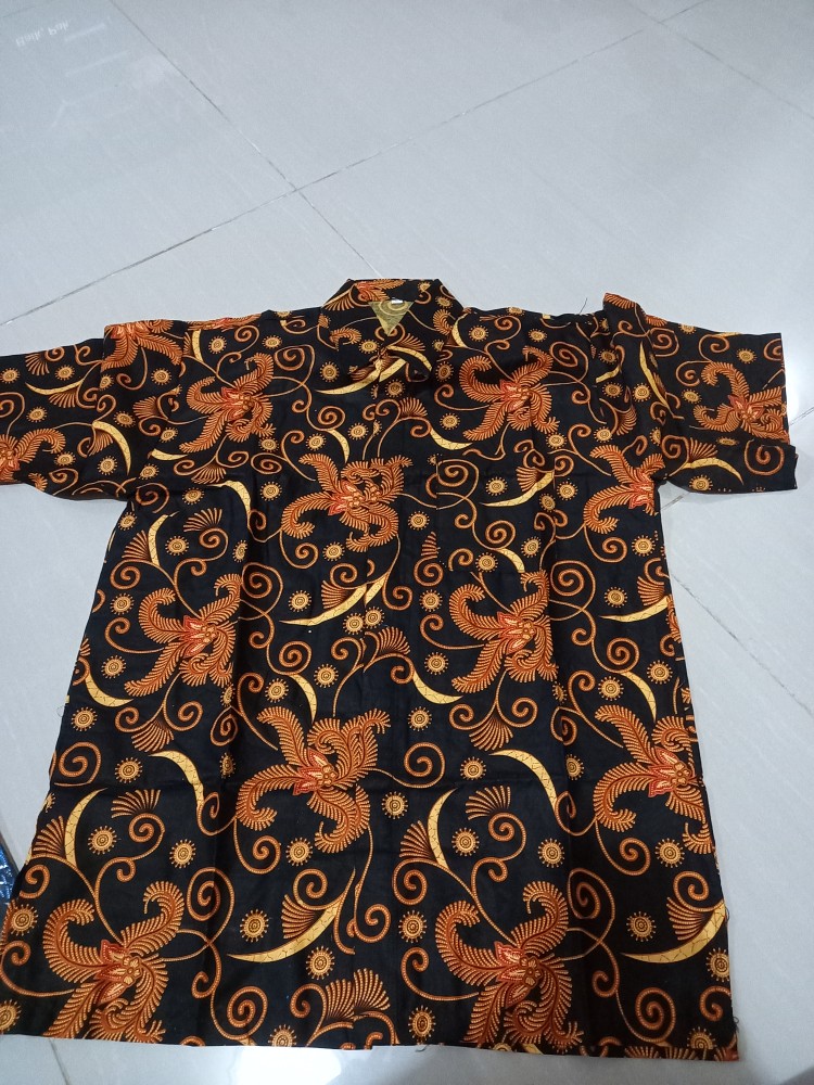 Bswart Batik Hrb026 Kenongo Hem Pendek Padi Pekalongan M L Xl Batik Pria Murah Modern Grosir