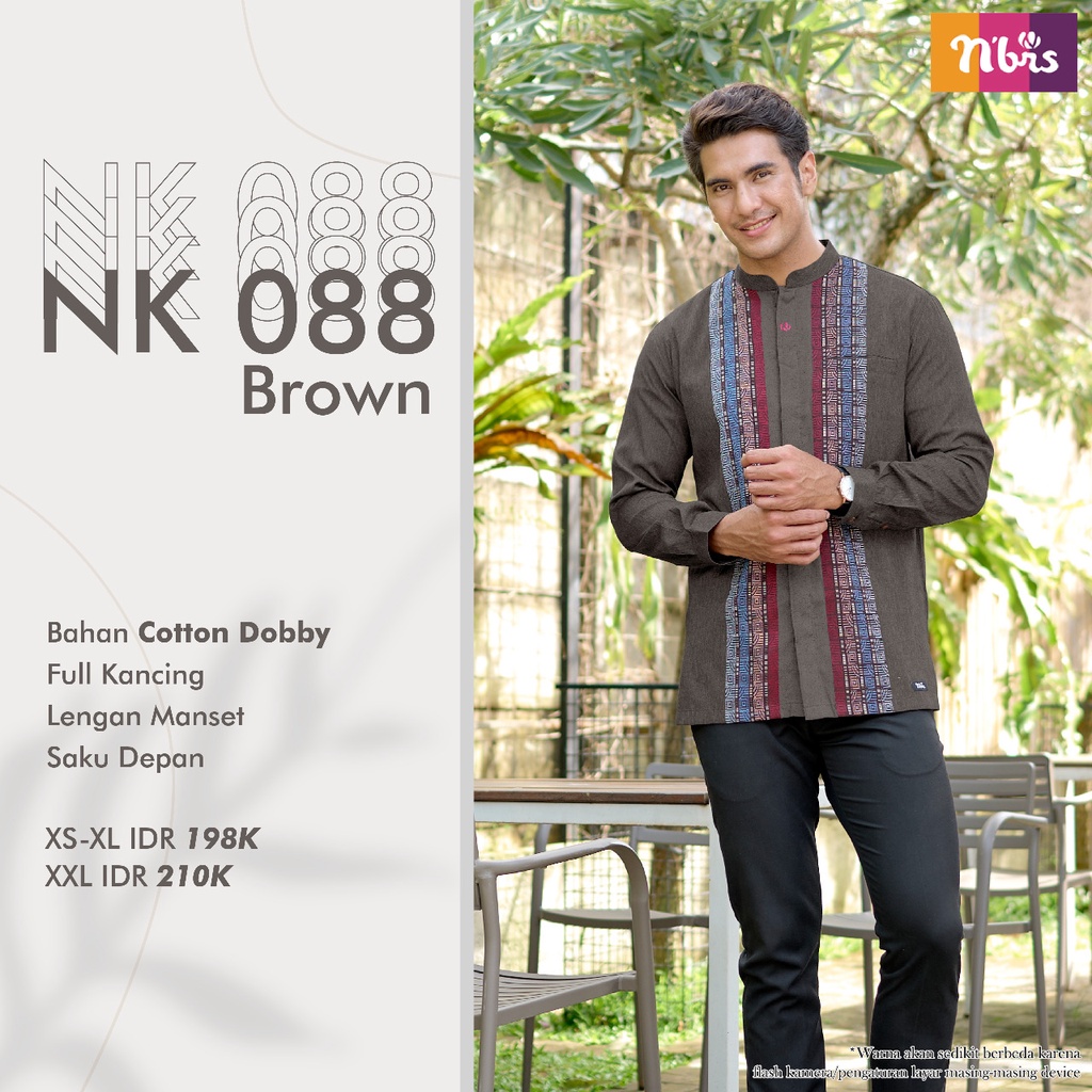 Nibras Koko Nk 88 Material Bahan Cotton Dobby Baju Cowok Casual Terbaru Masa Kini