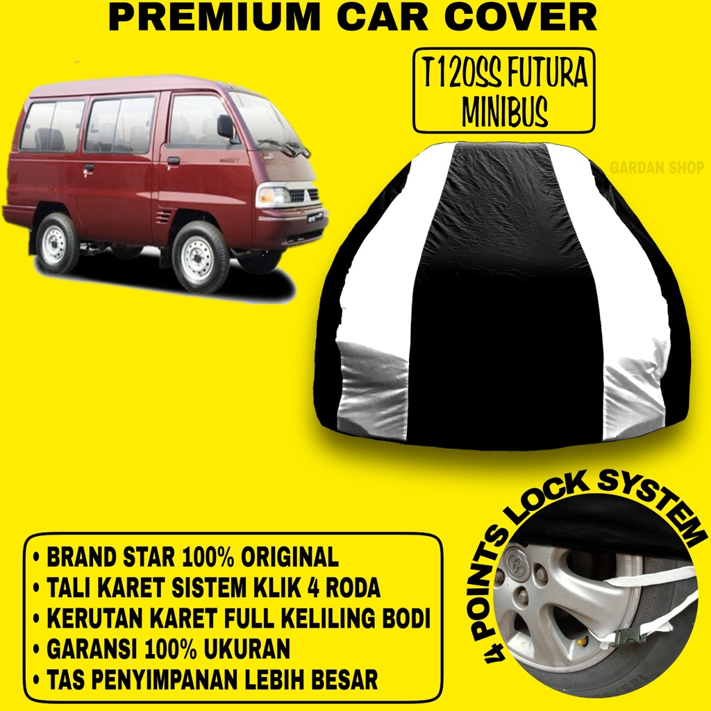 Body Cover T120SS FUTURA MINIBUS Sarung Strip SILVER Penutup Pelindung Bodi Mobil T120ss Futura Minibus PREMIUM